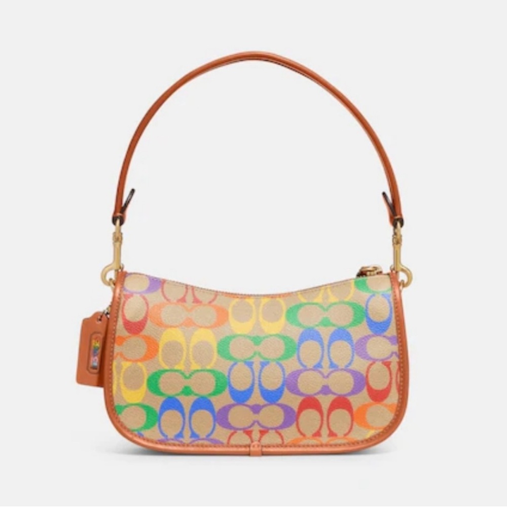 Last one! NWT Coach Swinger in Signature Rainbow Bag